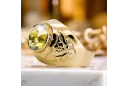 14K Yellow gold Yellow Peridot Ring Vintage style vrc078y